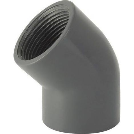 Coude 45° Femelle / femelle à visser en PVC 1'' (1/2)