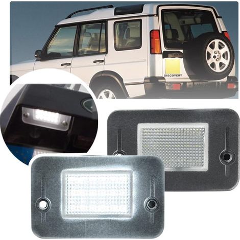 Feux de Plaque d’Immatriculation LED pour Discovery 1 Discovery 2, Feux Arrière de Plaque Blancs Accessoires Voiture, Anti-Erreur Canbus Lot de 2