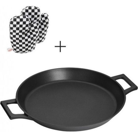 Poêle à sauter INOXIBAR Absolut Black 32 cm aluminium moulé antiadhésive Greblon C2 induction et four 220°C