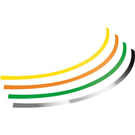 Rim-Stickers, profili adesivi ruota - Taglia 1 - Cromo (1/5)