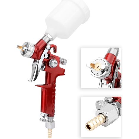 Mini-Autolackierpistole mit 1,0-mm-Düse, kompaktes Sprühgerät für Ausbesserungsarbeiten am Auto und Heimwerkerprojekte (1/5)