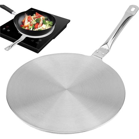 Induction Converter Plate, Stainless Steel Simmering Disc – Adapter Plate for Induction Cooktop  for Dorm, Apartment, House, Small Space (1/5)