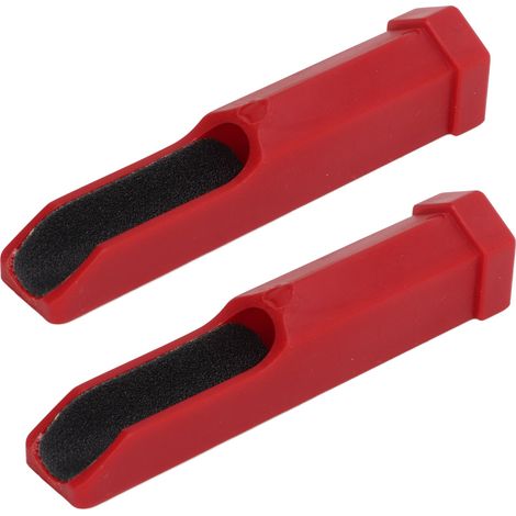 Set di 2 levigatrici per punte di stecche da biliardo, lima in plastica rossa leggera e resistente, lucidatrice per uso domestico e in club. (1/5)