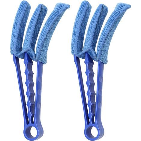 Lot de 2 Outils de Nettoyage pour Stores Vénitiens - Brosse à Griffes et Plumeau en Microfibre - Nettoyeur de Rideaux et Climatisation de Voiture (1/5)