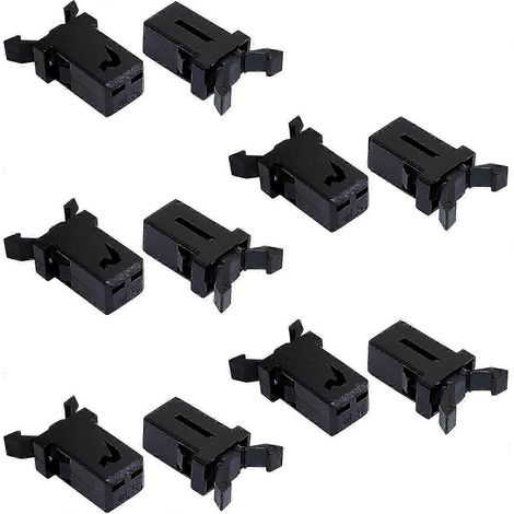 Lot de 10 fermetures de rechange en plastique pour poubelles de voiture Brabantia de 3 à 50 litres (noir) (1/4)