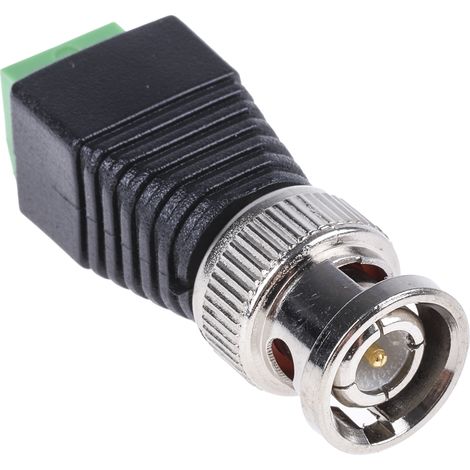 Adaptateur coaxial RS PRO BNC Mâle vers Bloc de jonction, Droit ( Prix pour 1 ) (1/3)