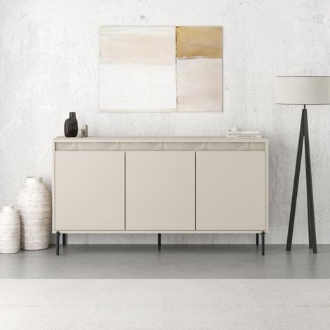 Madia tre ante cashmere e dettaglio decorativo 150x40x79.5H Mott150