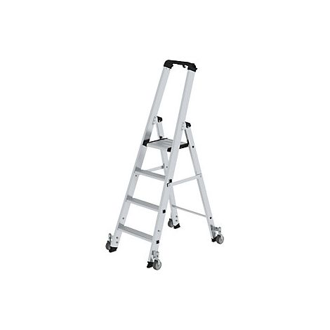 Escalera tipo tijera de peldaños planos  ascenso por un lado 