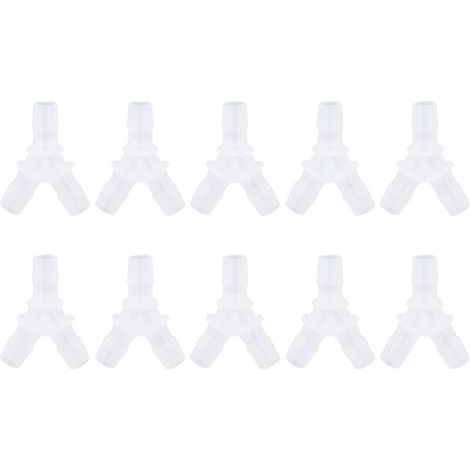 Bardusch-Raccords de tuyaux souples, connecteur de Type Y pour Aquarium, pompe à air, connecteur à 3 voies (8mm), 10 pièces (1/4)