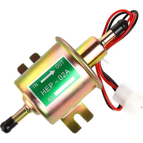 Universelle elektrische Kraftstoffpumpe aus massivem Metall für 12-V-Benzinmotoren mit Reihenanschluss (1/4)