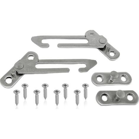 2 PCS Limiteur de Fenêtre, UPVC Serrure De Fenêtre, Limiteur de Fenêtre à Battants en Acier Inoxydable, Inoxydable Entrebâilleur Verrou de Sécurité, Avec vis (1/5)
