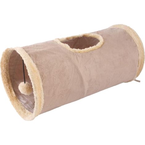 Tunnel de jeu pliable en daim pour chats et petits animaux, idéal pour les chats et petits animaux. (1/5)