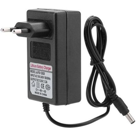 Adaptateur secteur 12,6 V 2 A - chargeur mural de remplacement pour batterie lithium-ion - prise EU pour appareils électroniques domestiques (1/5)