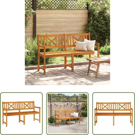 vidaXL Banc en bois - Banc de jardin Marron 150 x 56 x 90 cm Bois d'Acacia Massif (1/5)