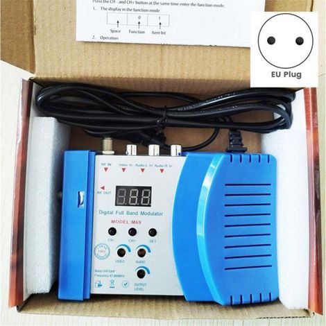 Modulateur Numérique à Bande Complète M69, Compatible Émetteurs Fréquence PAL/NTSC, 230 V, Sans Interface HD, Prise UE pour Amazon et ManoMano France (1/5)