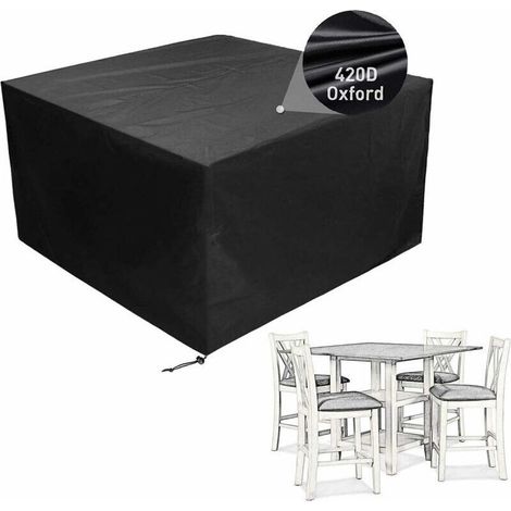 Patio Furniture Cover Waterproof Outdoor Sectional Sofa Set Covers, Outdoor Rectangle Table and Chair Set Covers, Dust Proof Furniture Protective Cover carré 135×135×74cm, Ensoleillé (1/5)