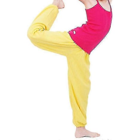 Locker sitzende, schlichte lange Kinderhosen im Bloomer-Stil, ideal für Yoga und Tanz, im Aladdin-Stil (1/2)