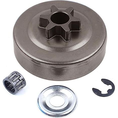 Kit d’embrayage et pignon 3/8″ 6 dents avec roulements à aiguilles et rondelles de retenue pour tronçonneuses Stihl MS170 MS180 MS210 MS230 MS250