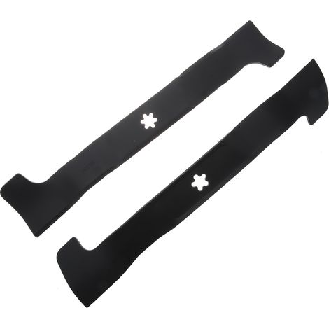 Jardiaffaires – Jeu de 2 lames pour tondeuse autoportée 97cm – Éjection arrière – Fixation étoile 5/6 pointes – Compatible HUSQVARNA, AYP, JONSERED (1/3)