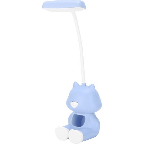 Mini-Tischlampe mit niedlichem Bärenmotiv, LED-wiederaufladbar, augenschonendes Nachtlicht für Studentenzimmer, lila Bär (1/5)