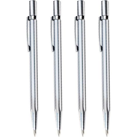 Ensemble de 4 stylos à pointe en carbure de tungstène pour la gravure sur acier inoxydable, céramique et verre. (1/5)