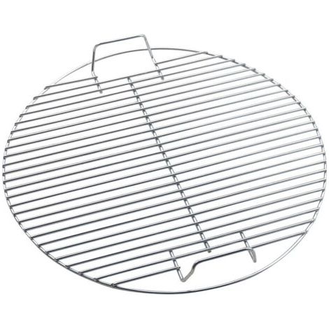 BUNTHAUS Grille de barbecue ronde, en acier inoxydable, adaptée à la cuisson au charbon de bois/gaz, sur les terrasses et dans les jardins, 44,544,5 cm, style 1
