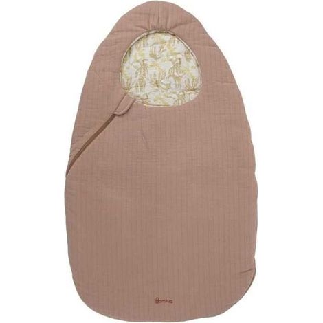 Reversibles einfarbige Engelshäuschen / Safari-Muster Rose Blush 0-3 Monate (1/3)