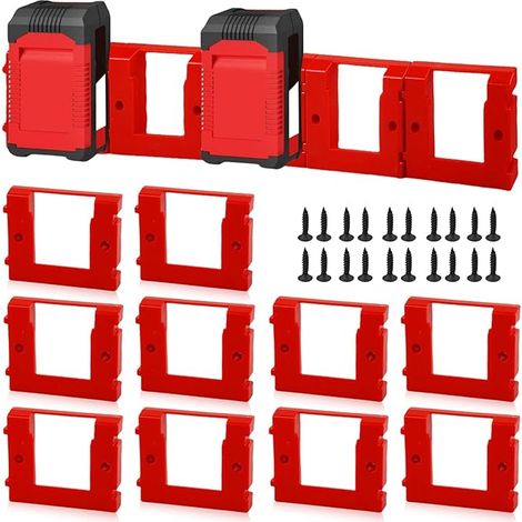 Support de Batterie: Support Mural pour Batterie 18 V pour Einhell, Support de Rangement pour Batterie avec Vis, pour Chariots de Travail, Étagères et Boîtes à Outils (1/3)