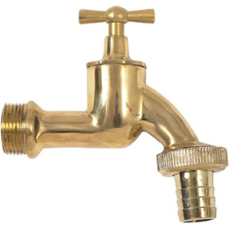 Garantia Auslaufhahn aus Messing Größe 3/4", Wasserhahn inkl. Teflonband (1/5)