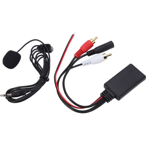 Adaptateur Bluetooth 5.0 avec entrée AUX, câble stéréo sans fil, micro mains-libres, compatible autoradio Pioneer doté de sorties audio 2RCA. (1/5)