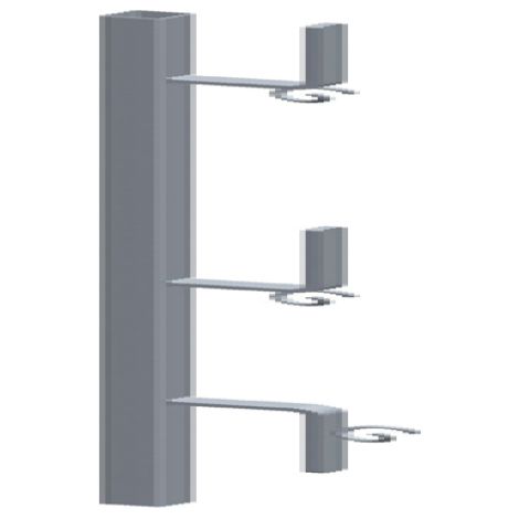 Pfosten für Netz 1m und quadratische Latten 30mm x 30mm x 1,20m - DIMOS - 020139