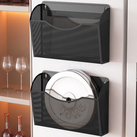 Magnétique aspiration réfrigérateur support mural sans perforation double usage support latéral film plastique stockage fournitures de cuisine boîte de réception, 1 pc