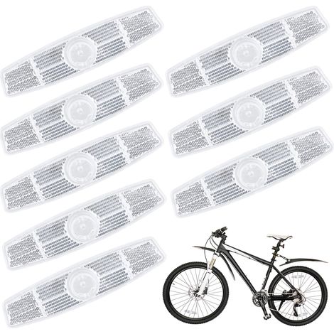 8 Pièces Réflecteurs de Rayons pour Vélo, Réflecteurs de Roue de Vélo, Feuille Réfléchissante pour Vélo, Catadioptre Velo pour Vélo de Montagne Vélo de Ville