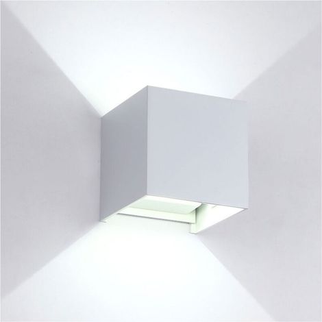 Applique Led - Cube Spotlight 12 W - Ip65 - Intérieur Extérieur - 10x10x10 Cm - 1510 Lm - 3000K/4000K/6500K - 1 Pièce