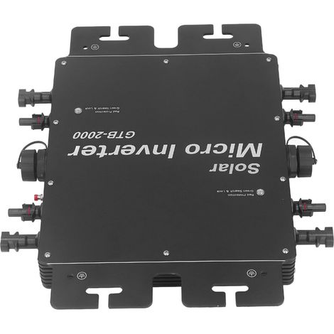 Onduleur solaire miniature raccordé au réseau 2000W MPPT avec contrôle WiFi, étanche, prise UE 230V pour l'alimentation électrique (1/5)