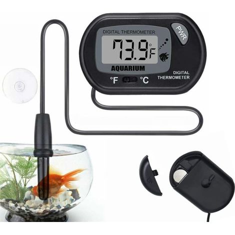 Thermomètres Aquarium LCD, Thermomètre Digital Ventouse,Thermometre Fish Tank Numérique Aquarium, Thermomètre avec Sonde