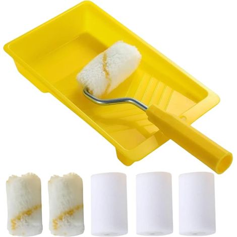 Mini Rouleaux Mousse Pour Peinture,Kit Décoration Pour Maison,Rouleaux Pour Peinture-émulsion,Manchon à Poils Moyens Pour Peinture émulsion Artisanale Sur Murs Et Plafonds (1/5)