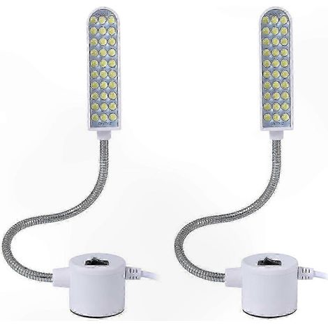Flexible 30-LED-Nählampe mit Magnetfuß, tragbare Schwanenhals-Arbeitsleuchte, 2er-Pack für europäischen Stecker 0627 (1/5)