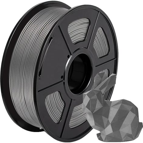 Filamento PLA, diametro 1,75 mm, compatibile con stampanti FDM, PLA grigio (1/2)