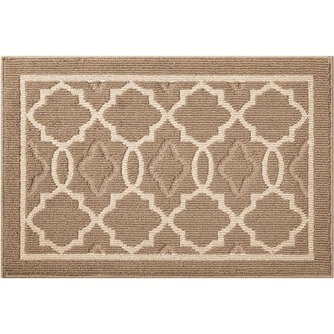 Paillasson d'intérieur 31 5" x 20" avant et arrière adapté au d'entrée de la maison Kaki (1/4)
