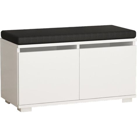 Schuhschrank aus Holz "Drago" - 80 x 35 x 42 cm - Weiß