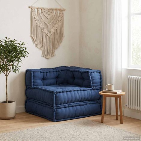 vidaXL Unidad de Sofá Modular Tela Añil 70 x 70 x 56 cm (1/5)