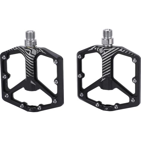 Leichte, rutschfeste schwarze Aluminium-Fahrradpedale für Mountainbikes (1/5)