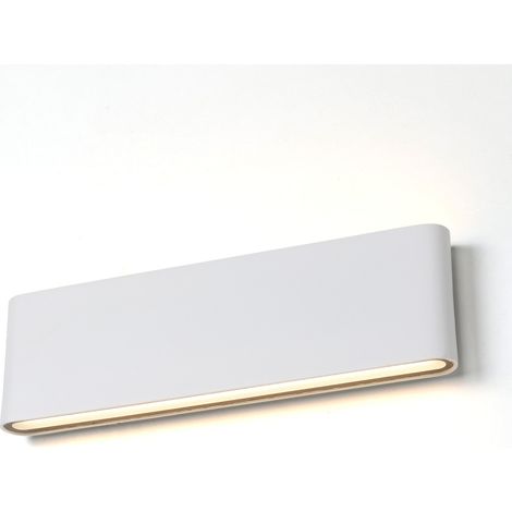 Applique LED haut/bas 20W 4000K aluminium blanc IP54 30cm