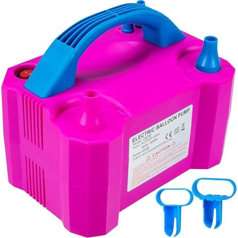 Pompeya à ballons électrique, gonfleur portátil à double bus 600 W para decoraciones, bodas, aniversarios y decoraciones (CA 220-240 V)