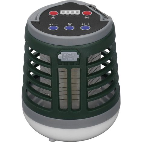 Lanterne de camping anti-moustiques, lampe torche, lampe de tente rechargeable USB avec batterie intégrée, vert foncé. (1/5)