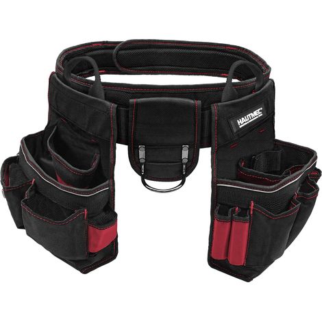 Ceinture à outils robuste pour électricien avec Oxford 1680D durable 20 poches avec sangle de taille rembourrée réglable et support pour marteau (1/5)