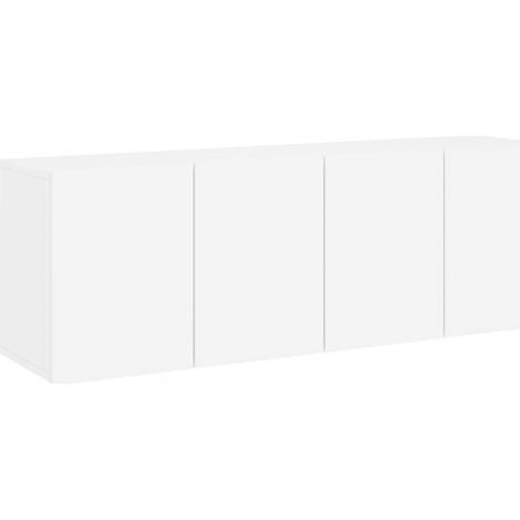 Mobile TV a parete scaffale per televisione multimediale televisione buffet sala da pranzo soggiorno camera da letto 2 pezzi 60 x 30 x 41 cm bianco 020028927