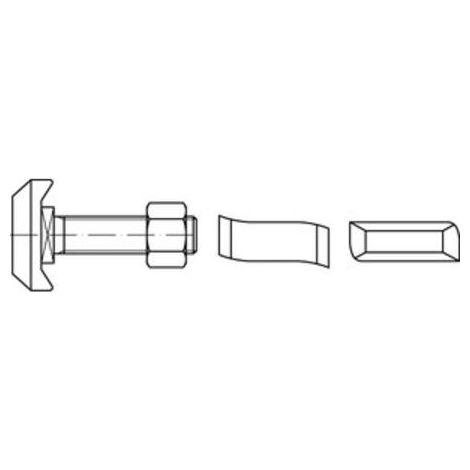 ART 88950 Halfenschr. Typ 50/30 8.8 M 20 x 65 feuerverzinkt tZn S 25 Stk