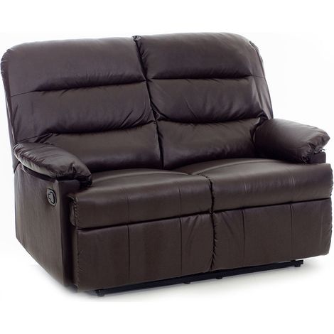 DIVANO RECLINER MOD. MARA COLORE MARRONE IN ECO PELLE 140x90xH102 CM (1/4)